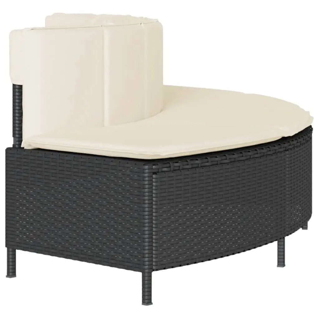 Hot Tub Benches 2 pcs Outdoor Seating Black Rattan