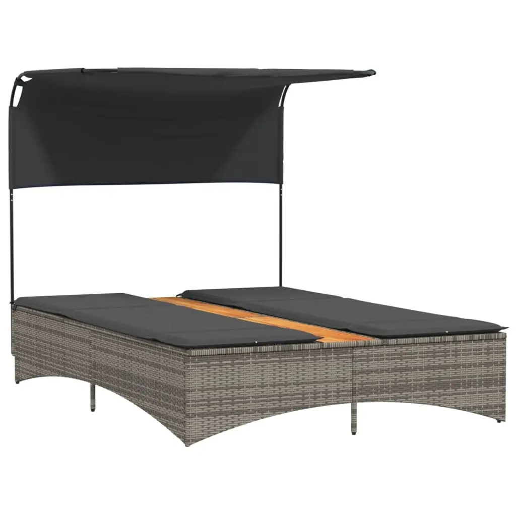 Double Sun Lounger with Canopy