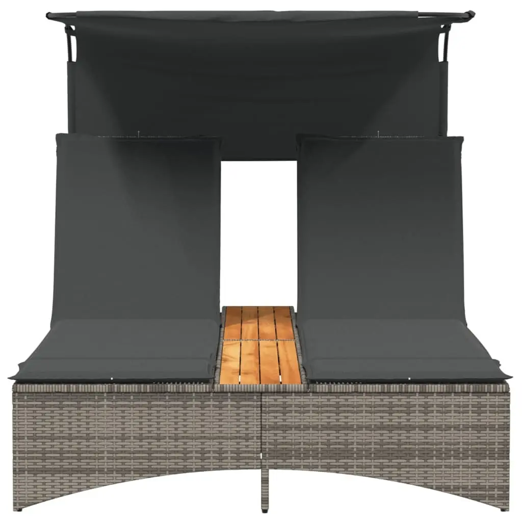 Double Sun Lounger with Canopy