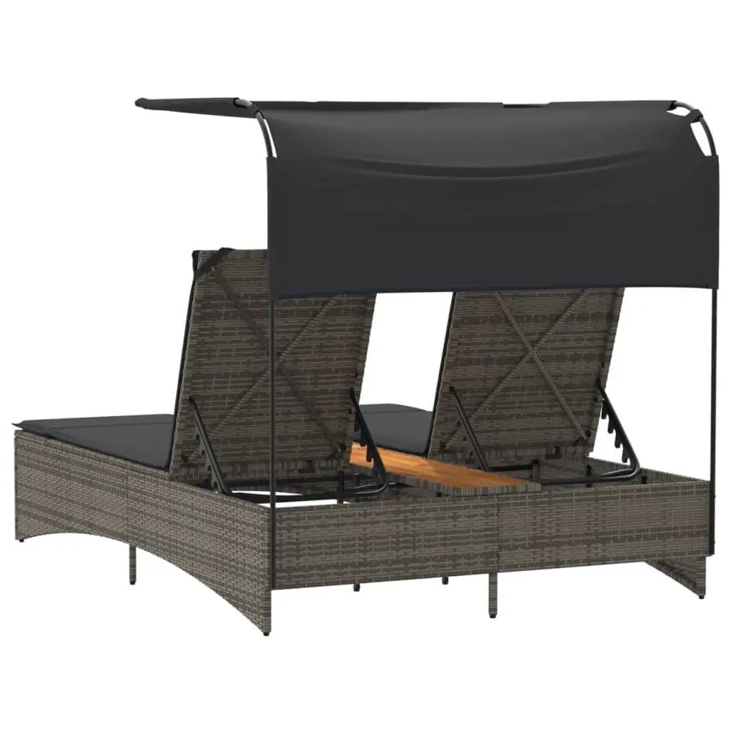 Double Sun Lounger with Canopy