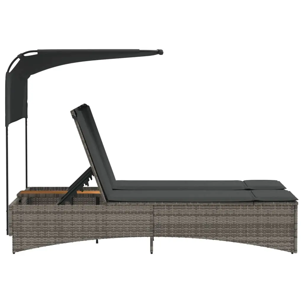 Double Sun Lounger with Canopy