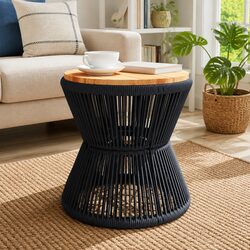 Warm and Stylish Black Coffee Table Ø 45x44 cm