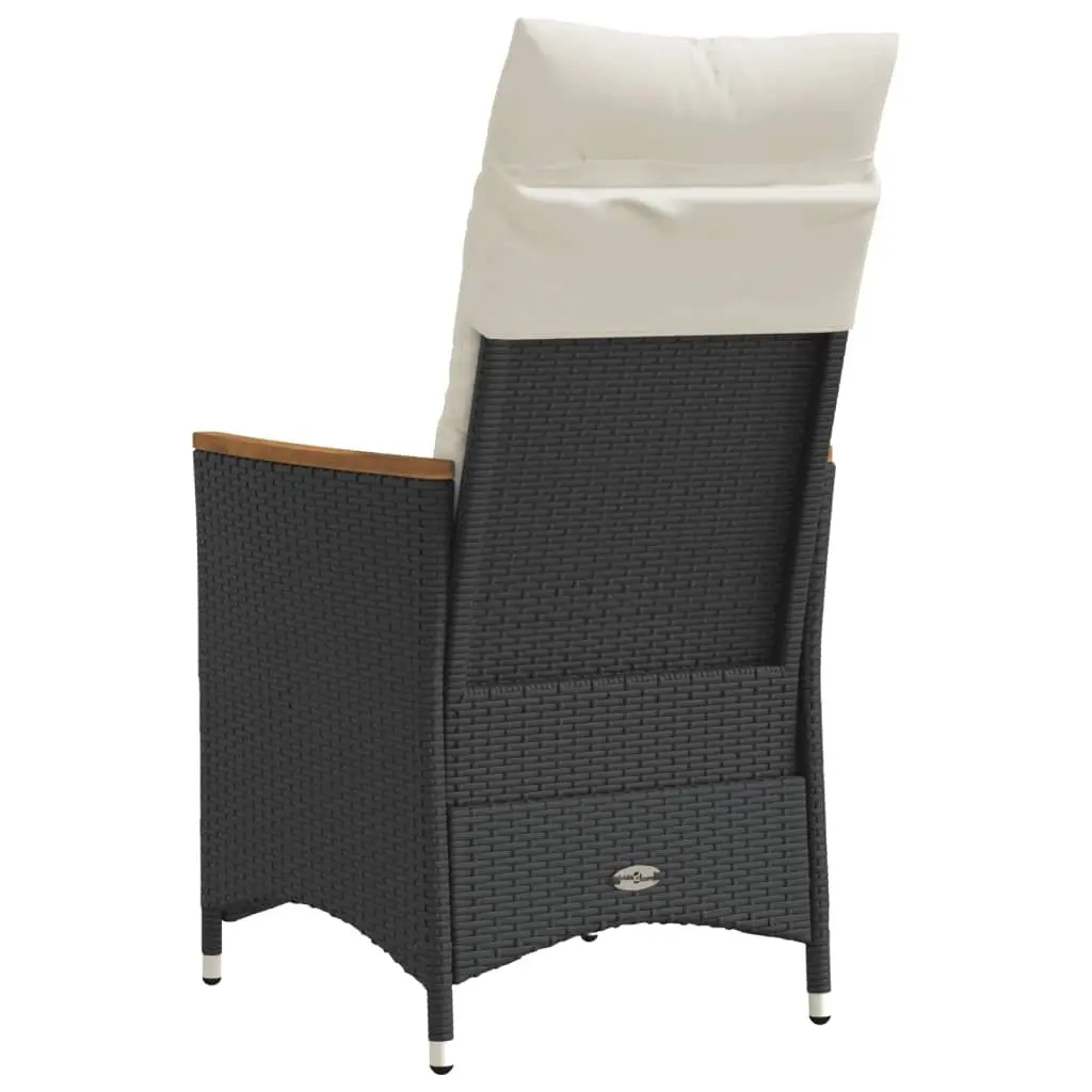 Black Adjustable Reclining Garden Chair
