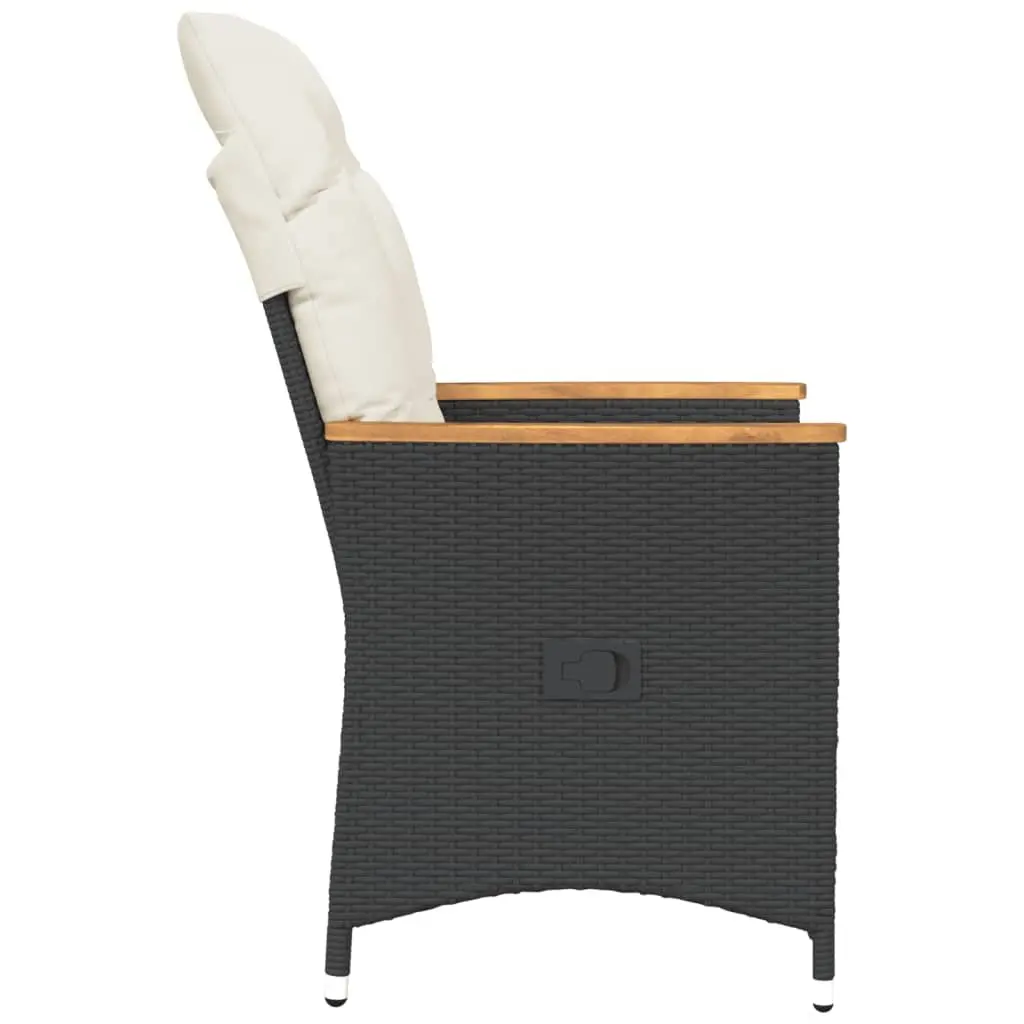 Black Adjustable Reclining Garden Chair