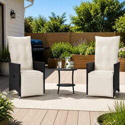Reliable 3 Piece Bistro Set with Cushions for Your Outdoors