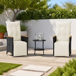 Black Bistro Set: Practical Outdoor Seating Solution