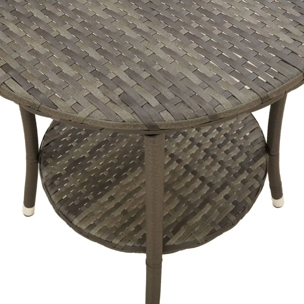 Grey Reclining Garden Chairs Set with Table