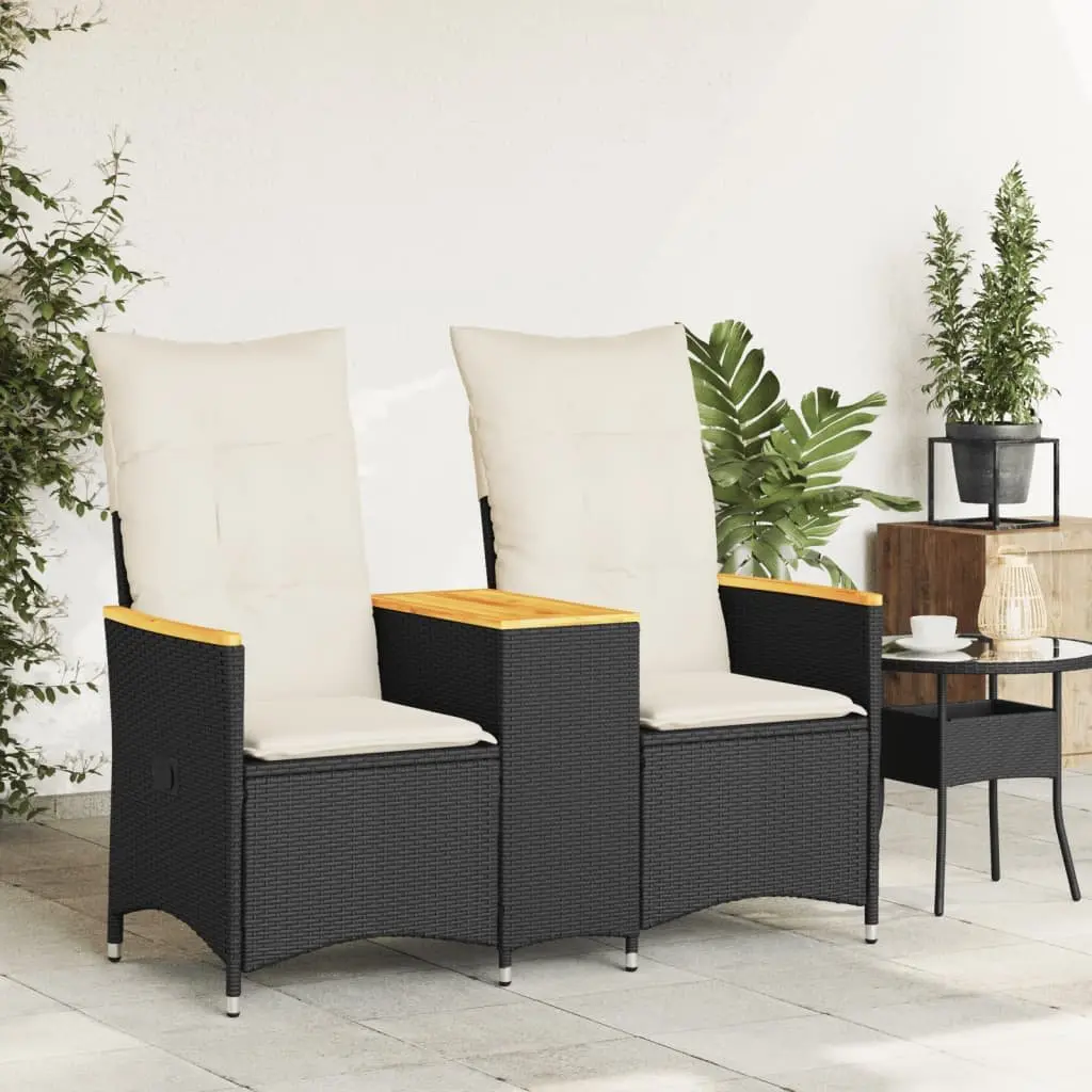 Outdoor Reclining Sofa with Central Table