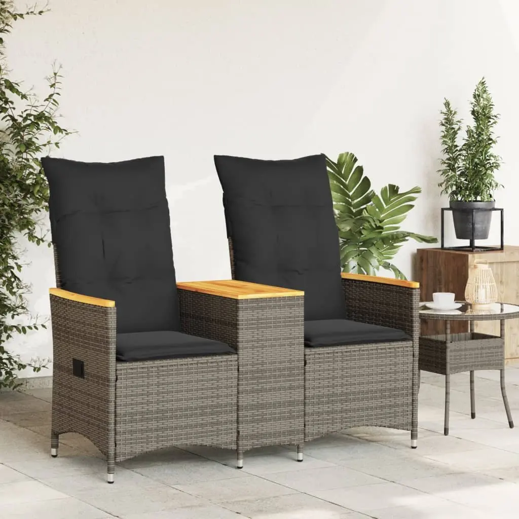 Grey Outdoor Reclining Sofa