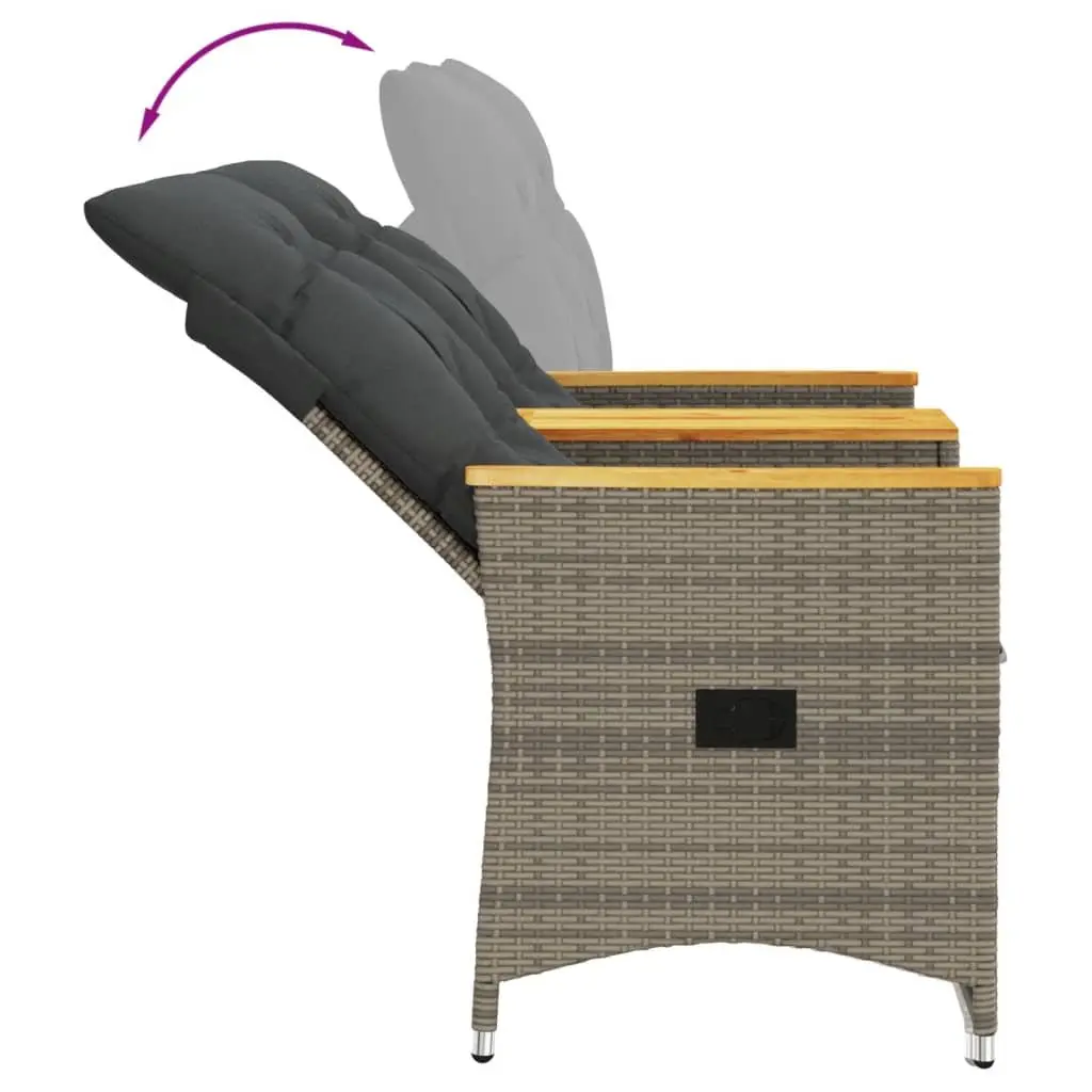 Grey Outdoor Reclining Sofa