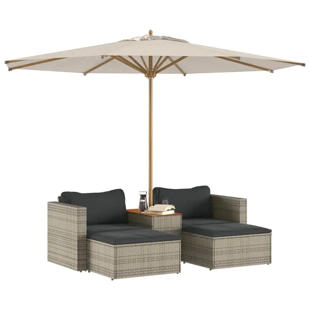 5 Piece Garden Sofa Set for Outdoor Relaxation