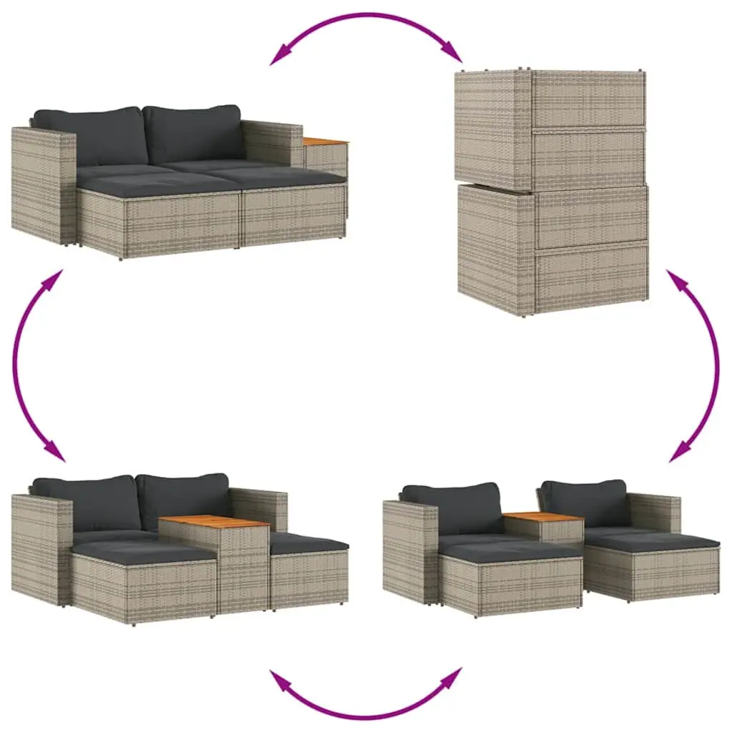 5 Piece Garden Sofa Set for Outdoor Relaxation