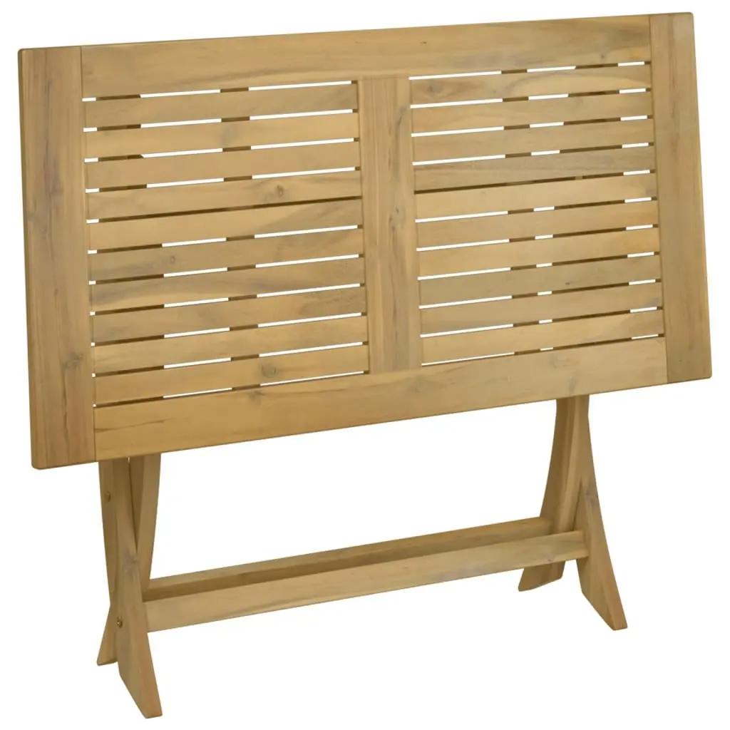Folding Garden Table in Solid Acacia Wood