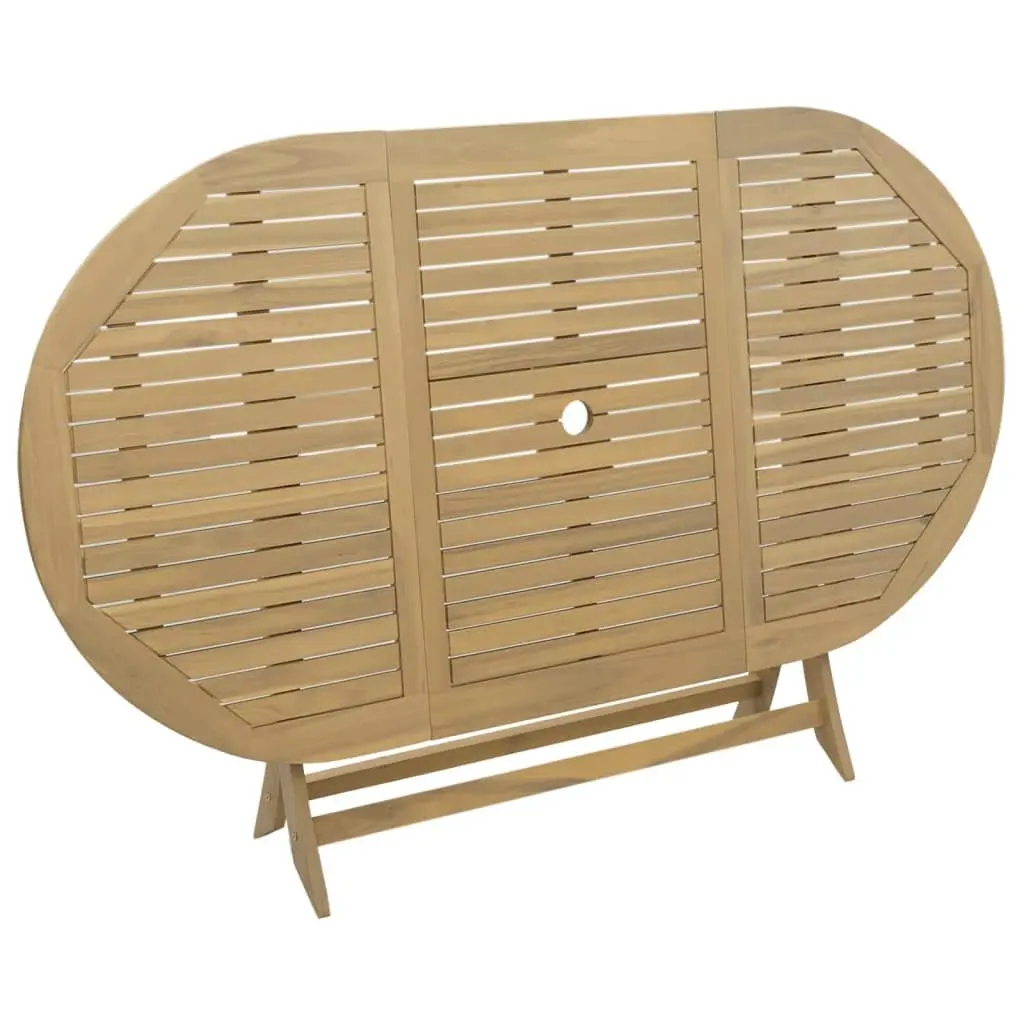 Folding Garden Table Outdoor Dining 160x85x75 cm Brown Wood