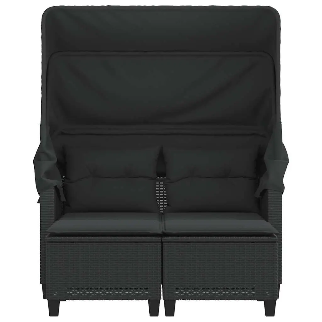 Outdoor 2-Seater Sofa Set with Canopy