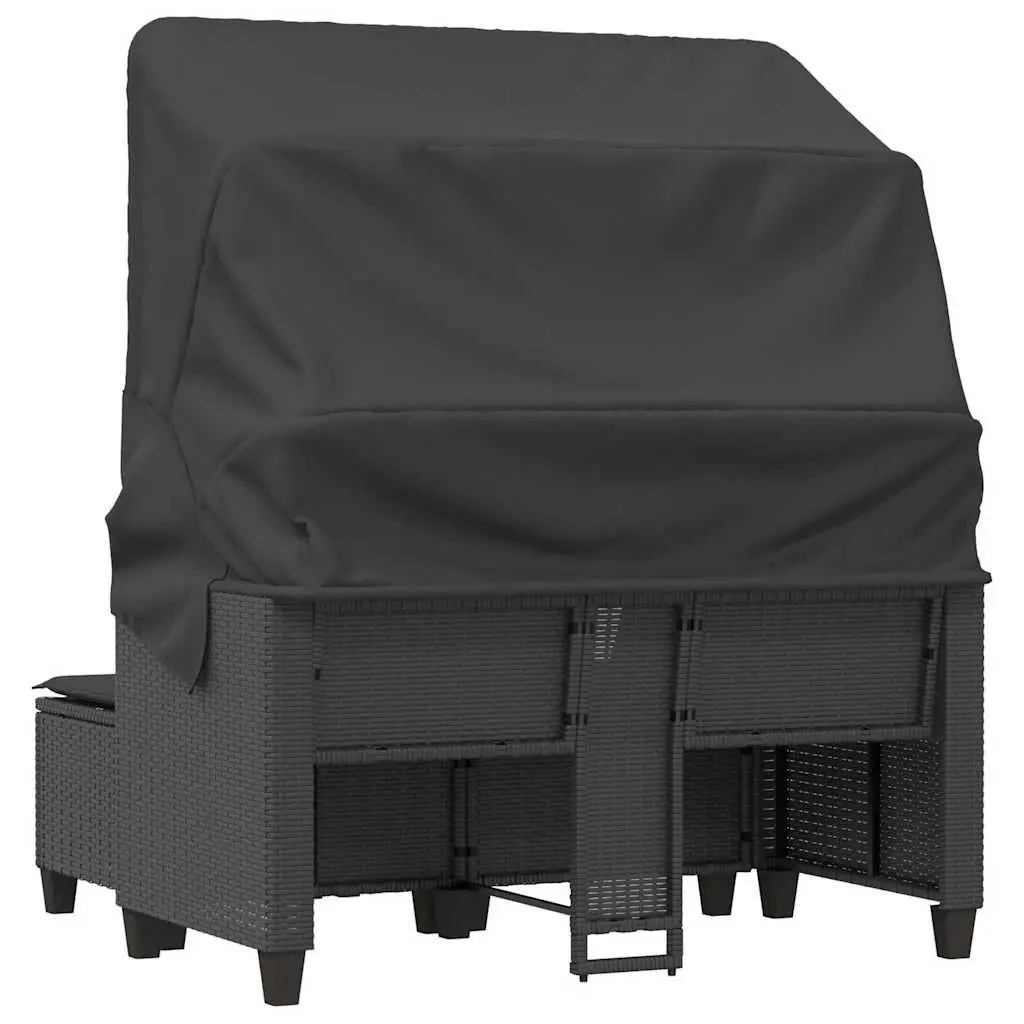 Outdoor 2-Seater Sofa Set with Canopy