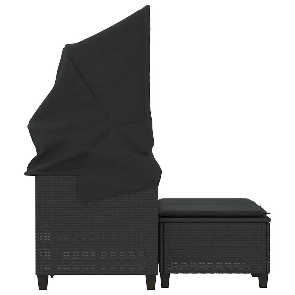 Outdoor 2-Seater Sofa Set with Canopy