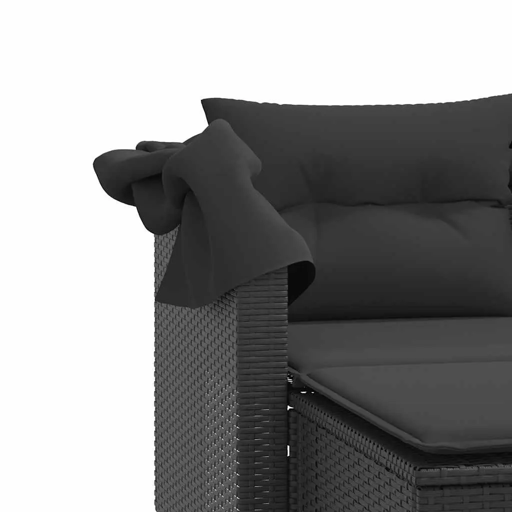 Outdoor 2-Seater Sofa Set with Canopy