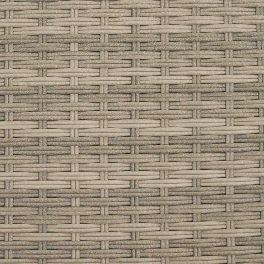 Garden Sofa 2-Seater with Canopy and Stools Grey Poly Rattan Outdoor