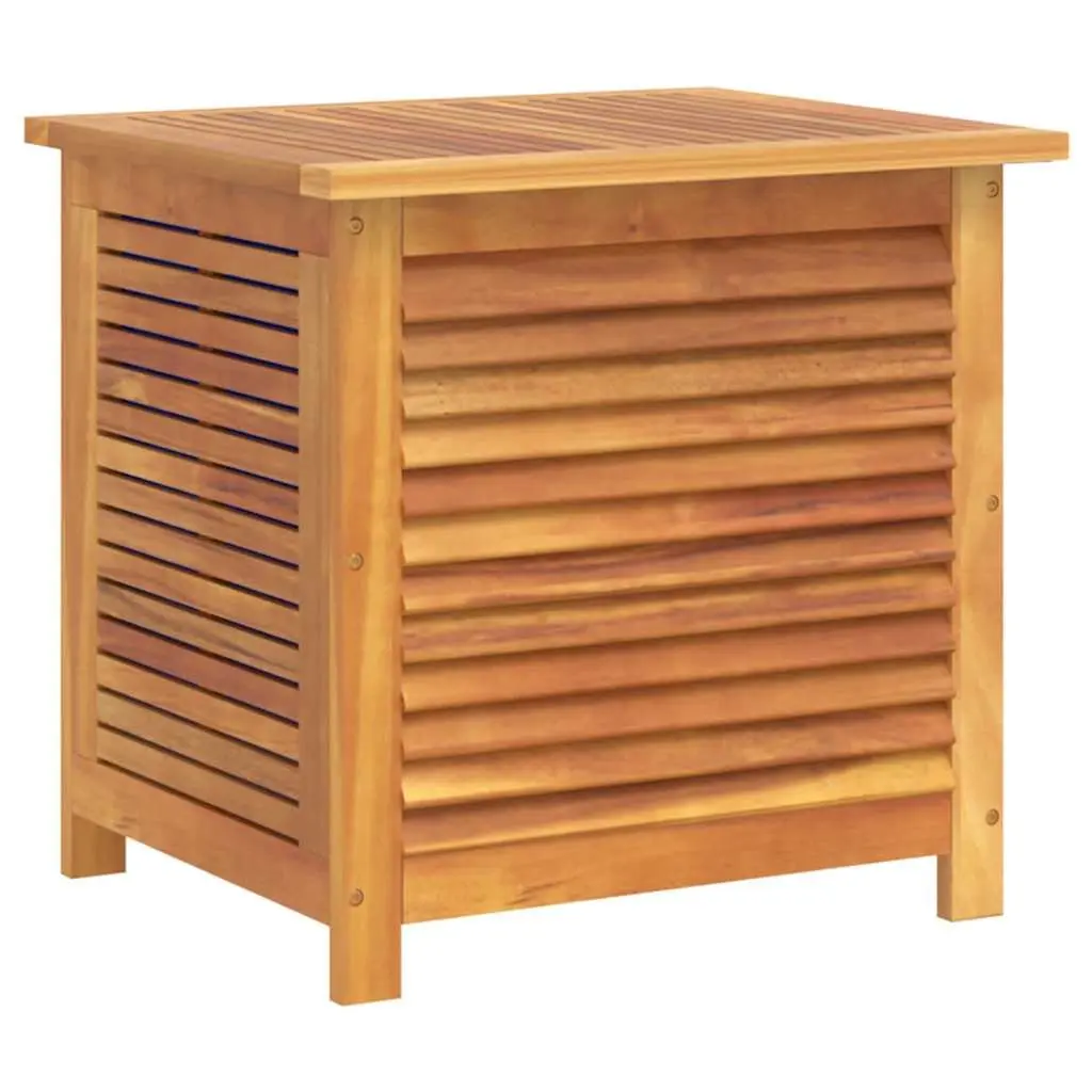 Garden Storage Box Outdoor Furniture Organizer 60x50x56 cm Brown Solid Acacia Wood