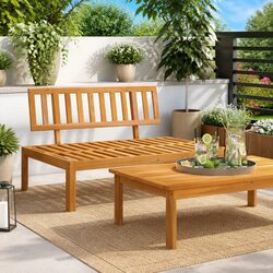 Durable Acacia Wood Middle Section for Modular Sofa