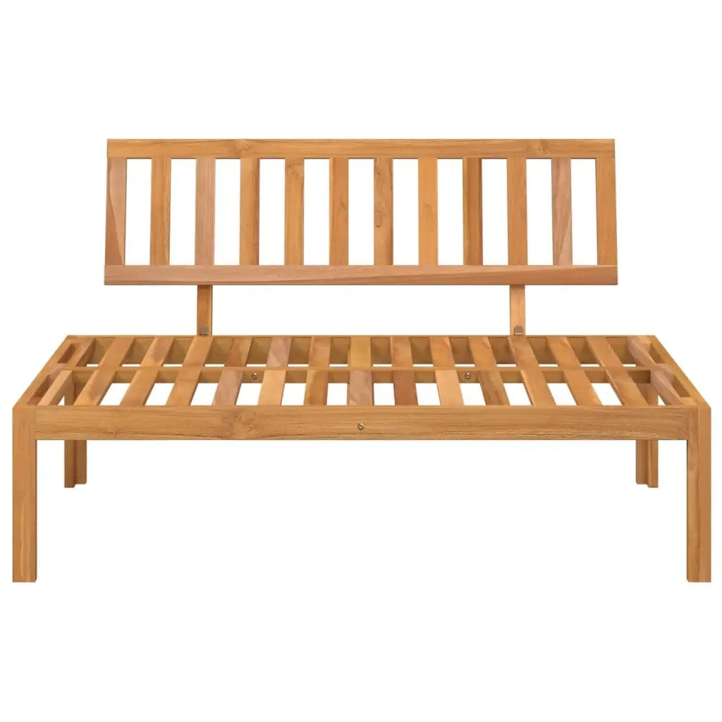 Outdoor Sectional Sofa Middle Section Solid Acacia Wood Pallet Garden Furniture