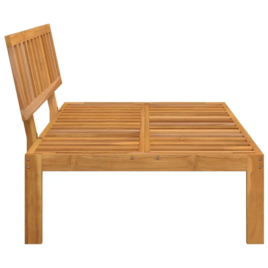 Outdoor Sectional Sofa Middle Section Solid Acacia Wood Pallet Garden Furniture