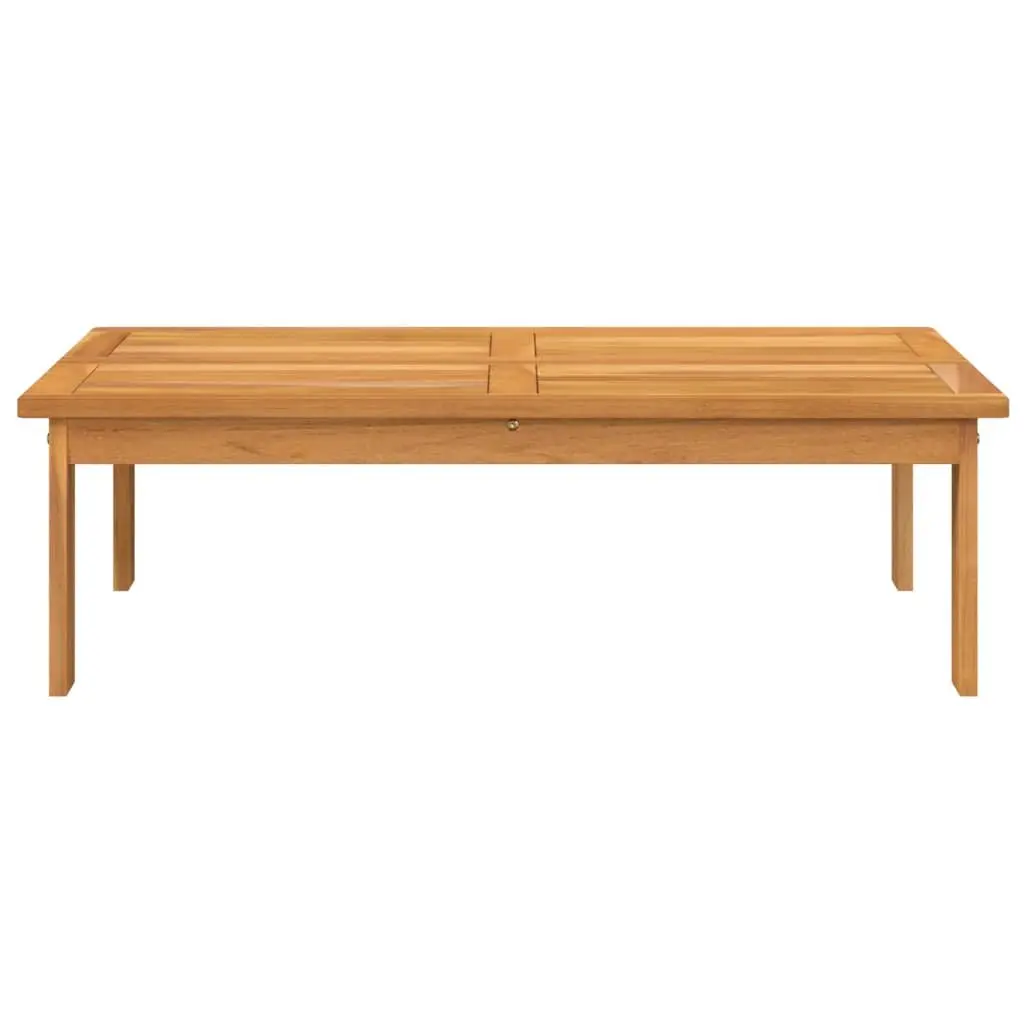 Garden Table 100x60x30cm Outdoor Patio Furniture Slatted Design Wood Acacia