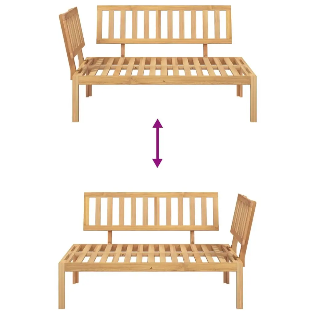 Garden Pallet Corner Sofa Outdoor Sectional Seating Modular Slatted Design