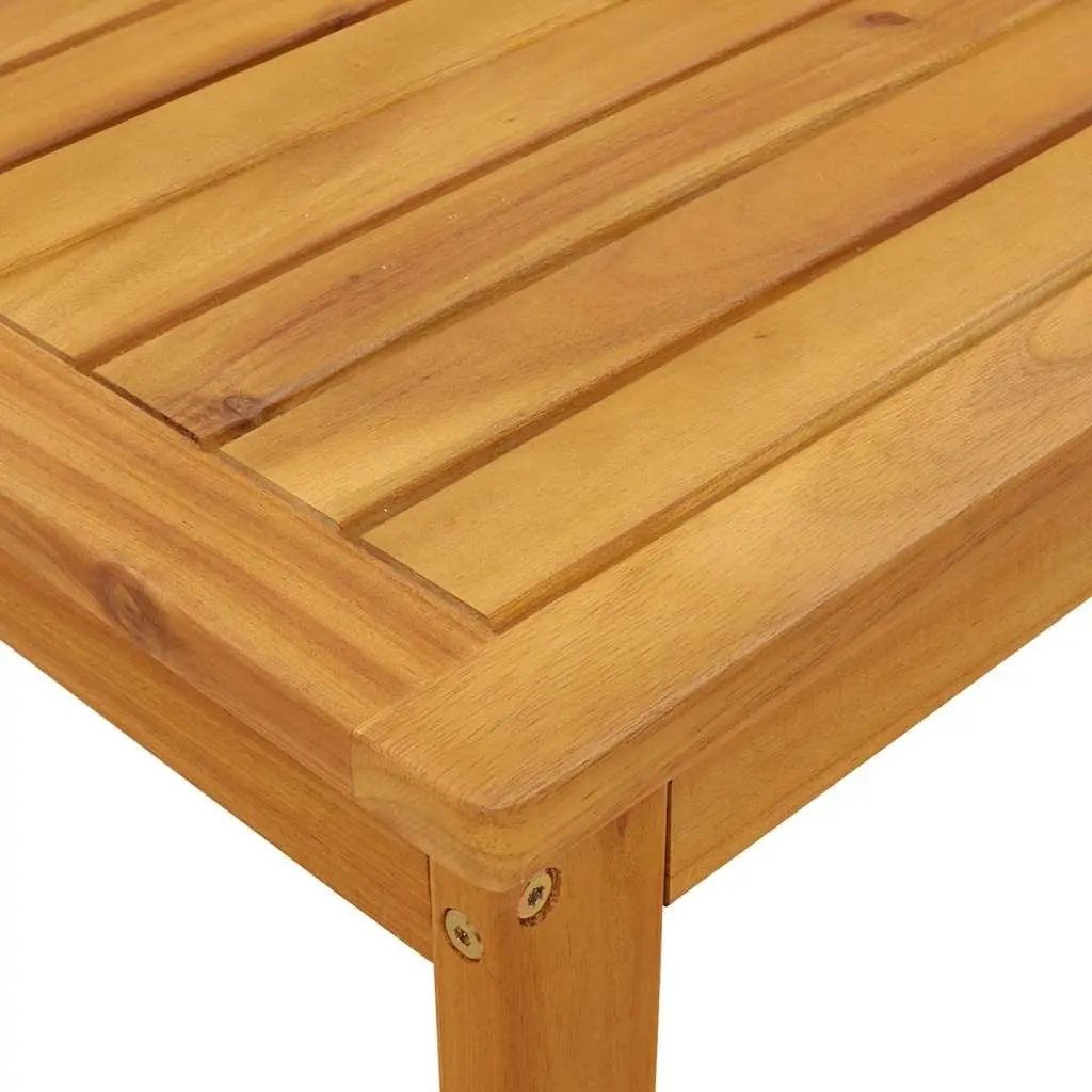 3 Piece Balcony Set Outdoor Patio Furniture Solid Acacia Wood Brown
