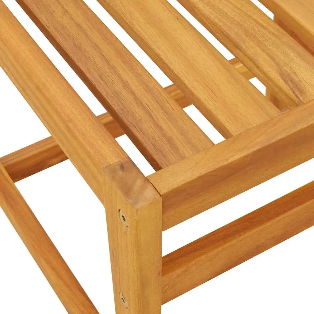 3 Piece Balcony Set Outdoor Patio Furniture Solid Acacia Wood Brown