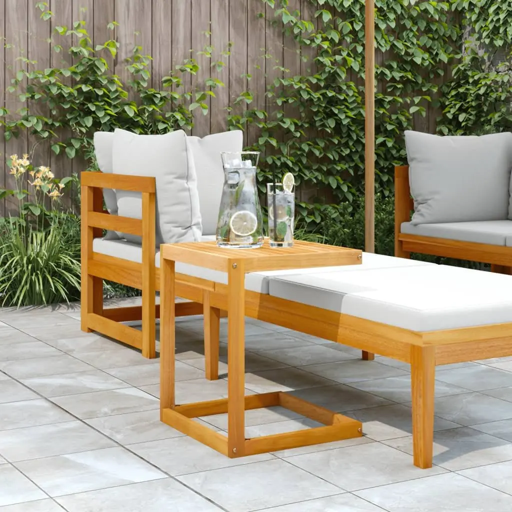 C Table Outdoor Furniture C-Shape Solid Acacia Wood 42x40x50 cm Brown Side Table