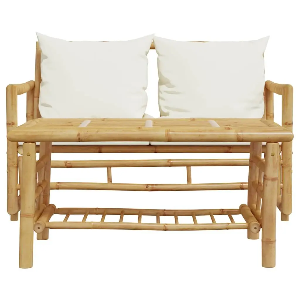 2 Piece Garden Sofa Set with Cushions Outdoor Patio Furniture Brown