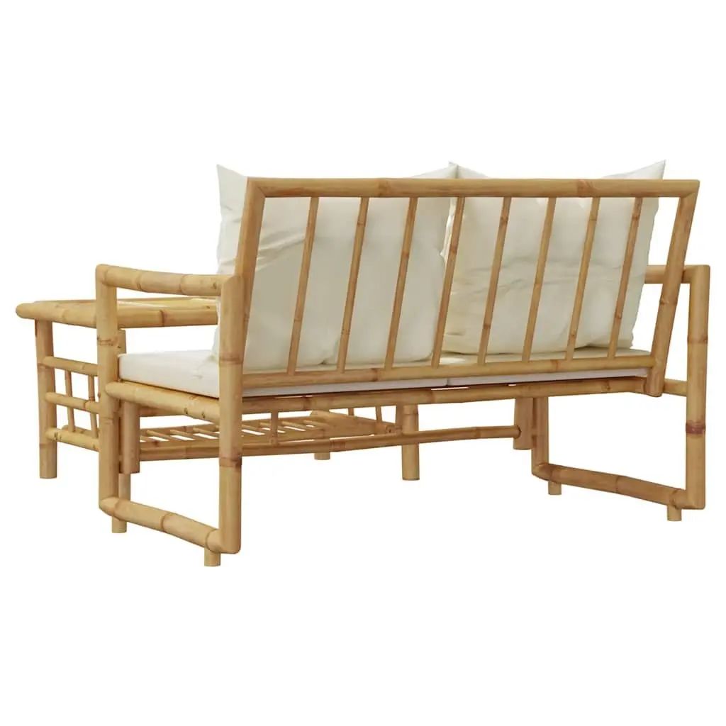 2 Piece Garden Sofa Set with Cushions Outdoor Patio Furniture Brown