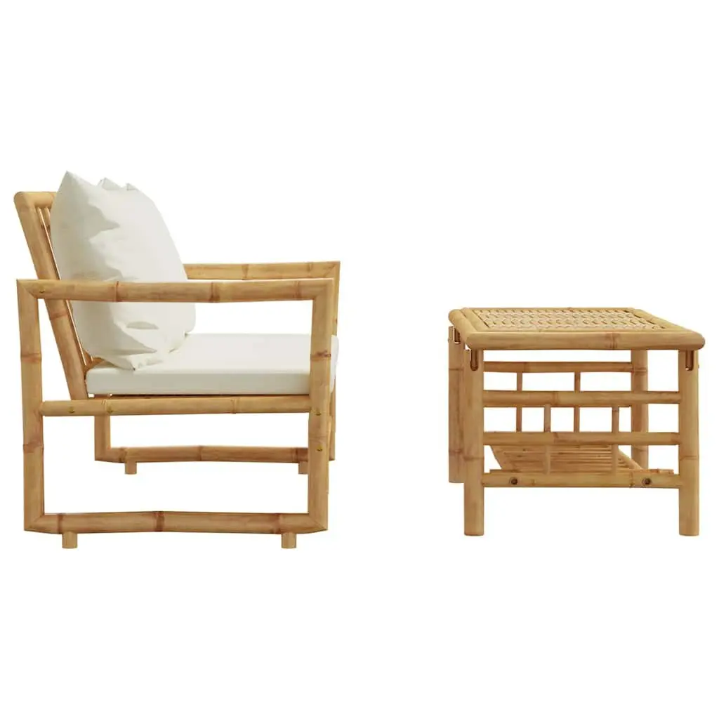 2 Piece Garden Sofa Set with Cushions Outdoor Patio Furniture Brown