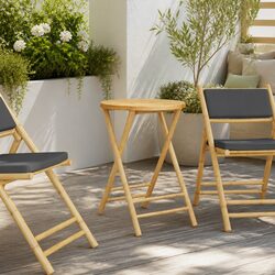 Reliable Brown Bamboo Folding Garden Table