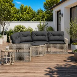Value-Driven L-Shaped Garden Sofa with Cushions