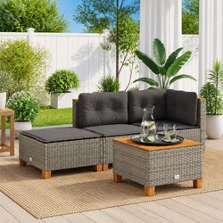 Grey Outdoor Stool with Cushion: Practical & Reliable
