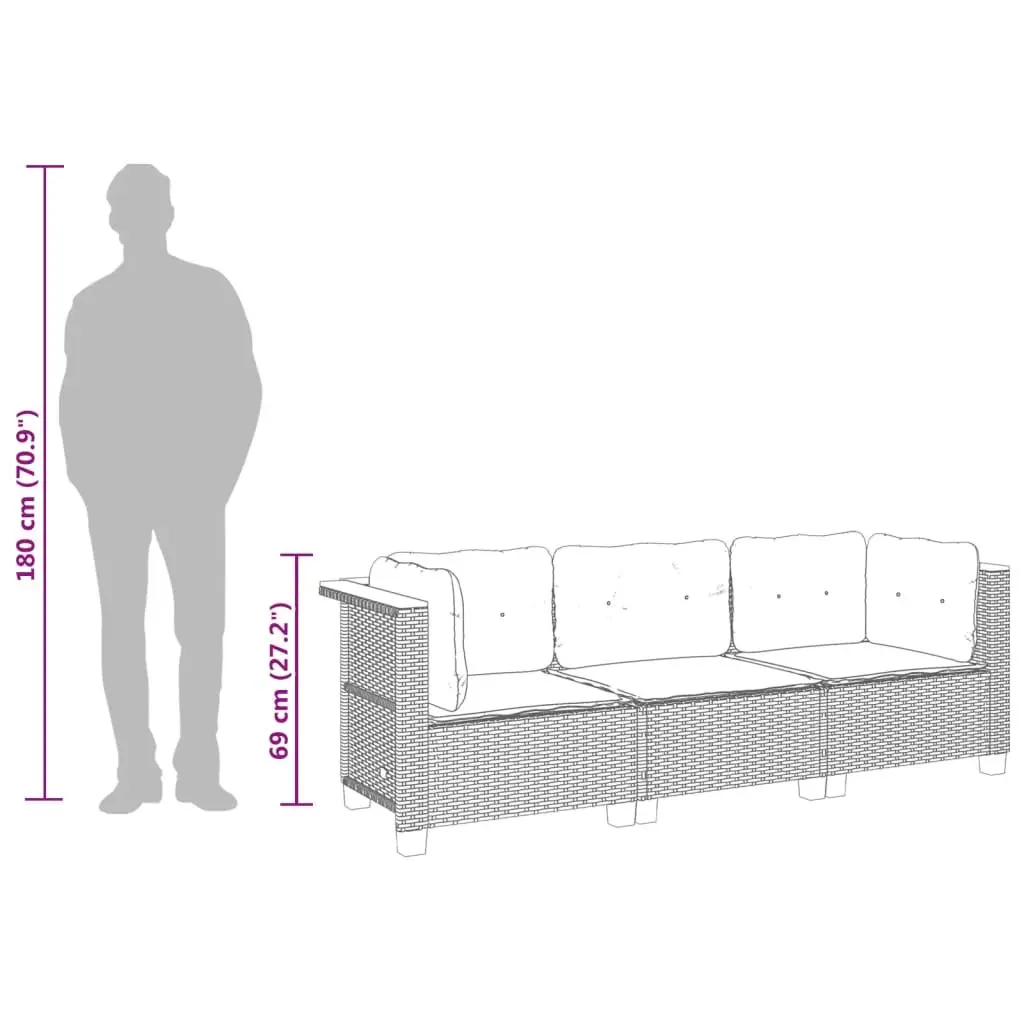 3-Seater Outdoor Sofa