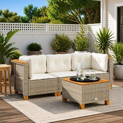 Comfortable 3-Seater Outdoor Garden Sofa with Easy Care
