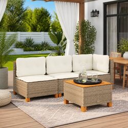 Comfortable 3-Seater Garden Sofa with Practical Design