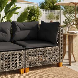 Value and Practicality: Grey Garden Corner Sofa Set