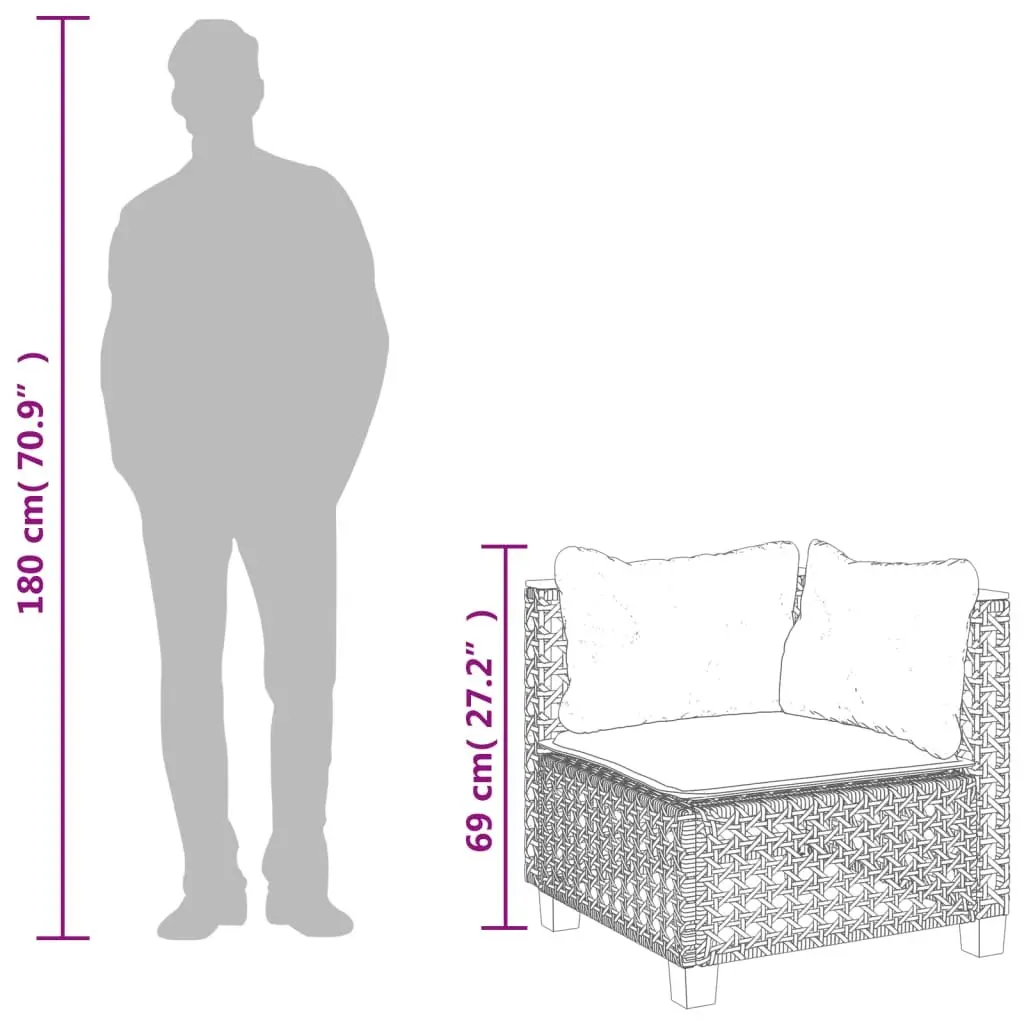 Garden Corner Sofa Modular Outdoor Lounge Seating Grey