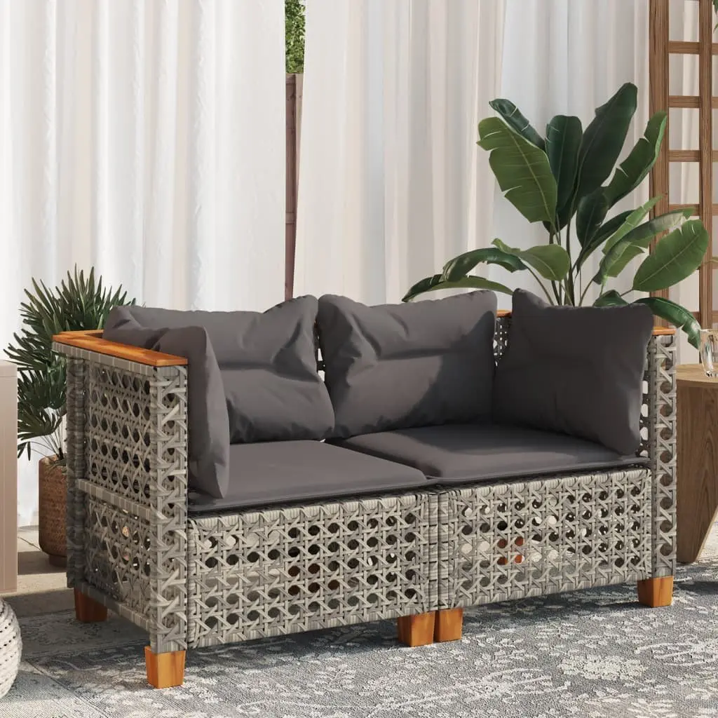 Grey Outdoor Corner Sofas with Cushions