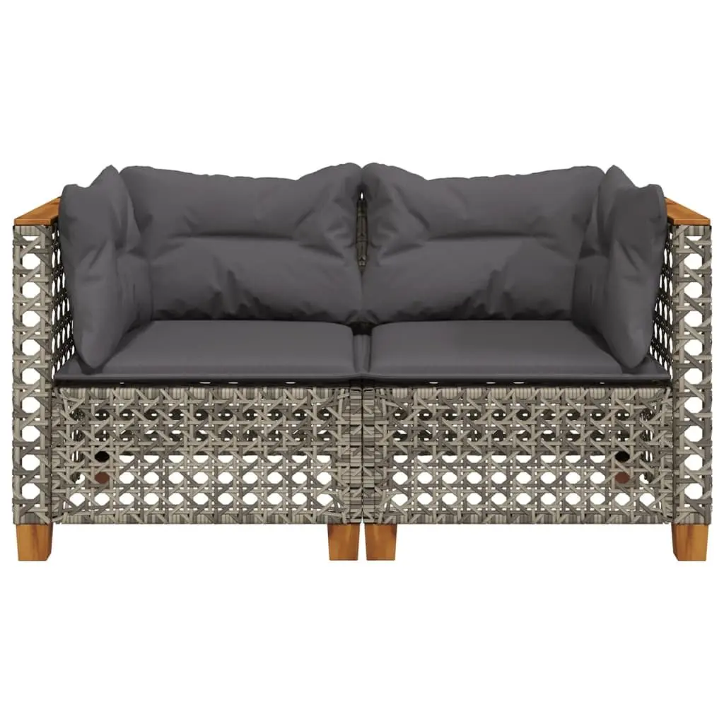 Grey Outdoor Corner Sofas with Cushions