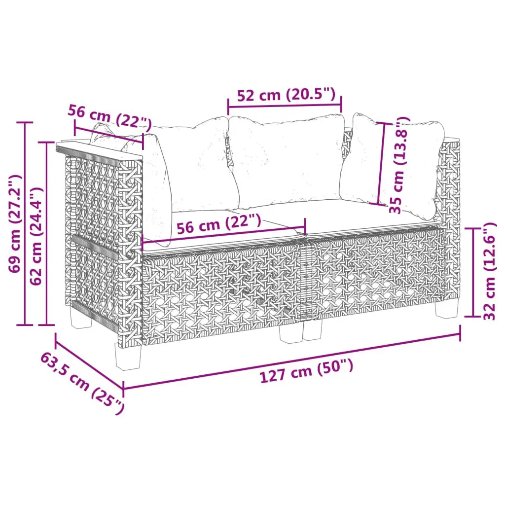Grey Outdoor Corner Sofas with Cushions