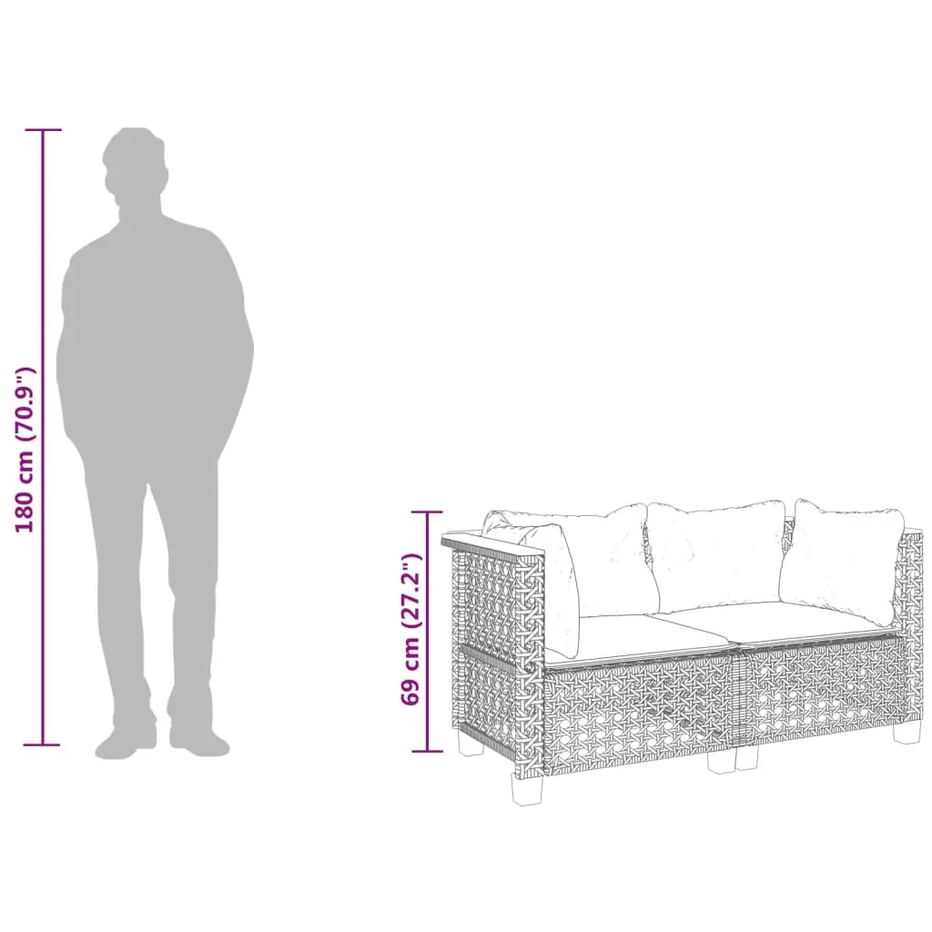 Grey Outdoor Corner Sofas with Cushions