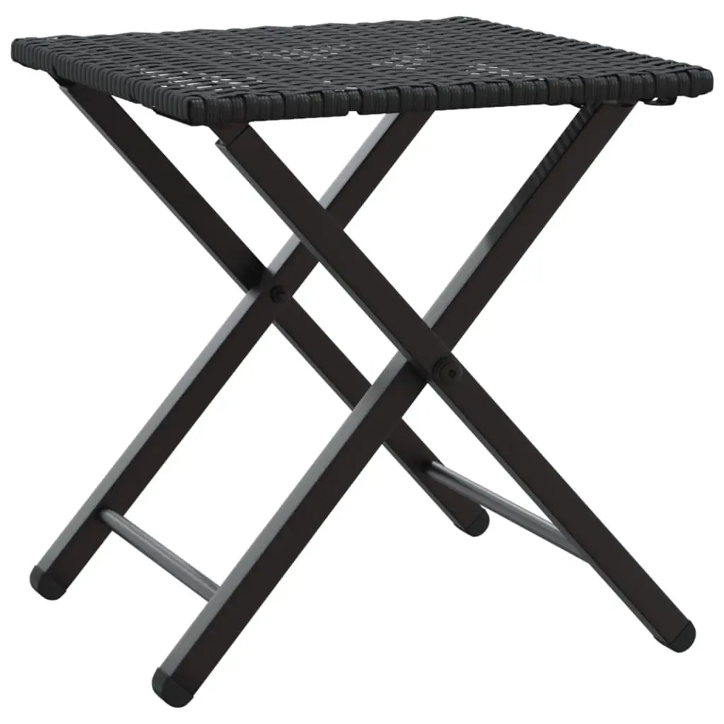 Garden Dining Set 5 Piece Foldable Outdoor Furniture Black Patio Table Stools