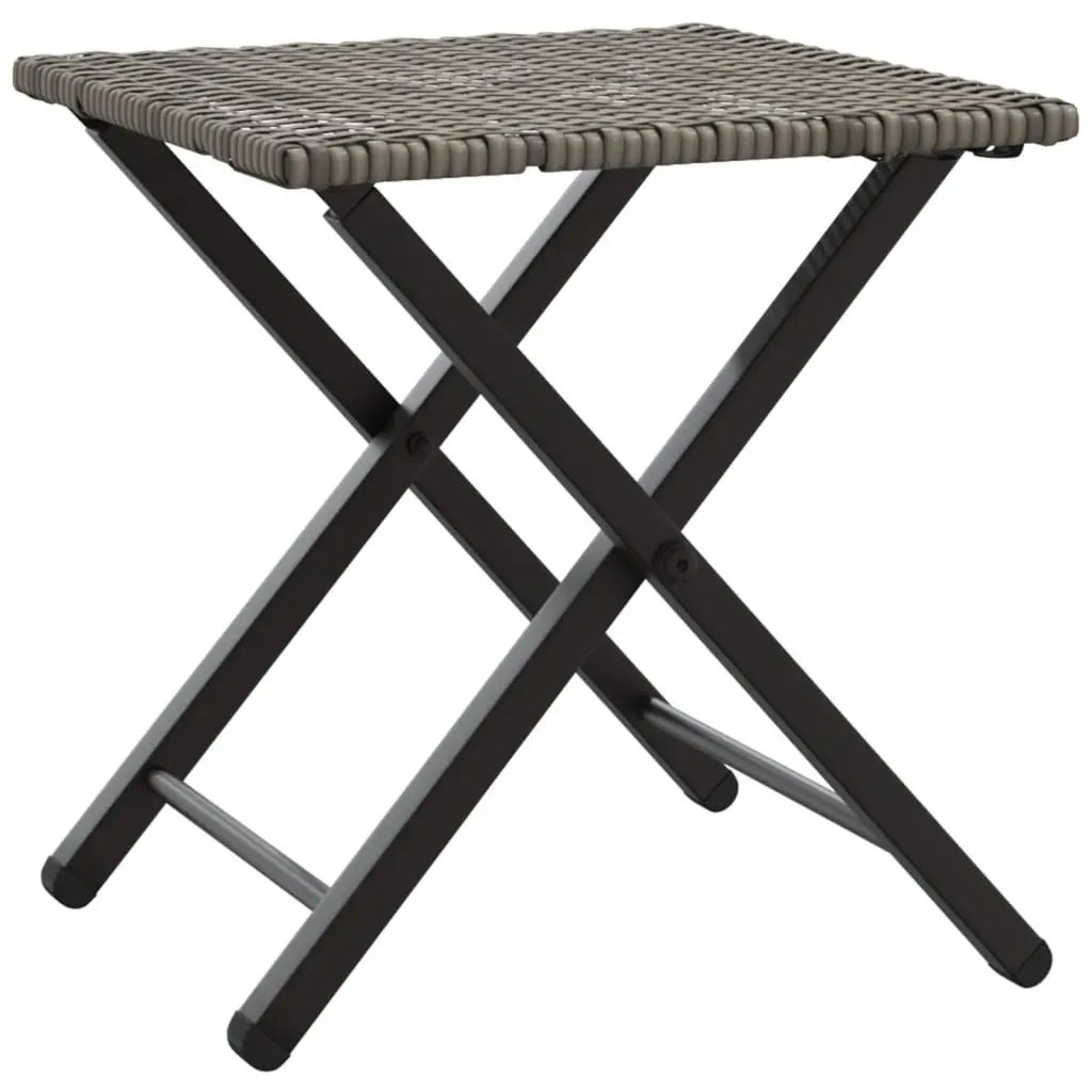 5 Piece Garden Dining Set Foldable Grey Outdoor Furniture