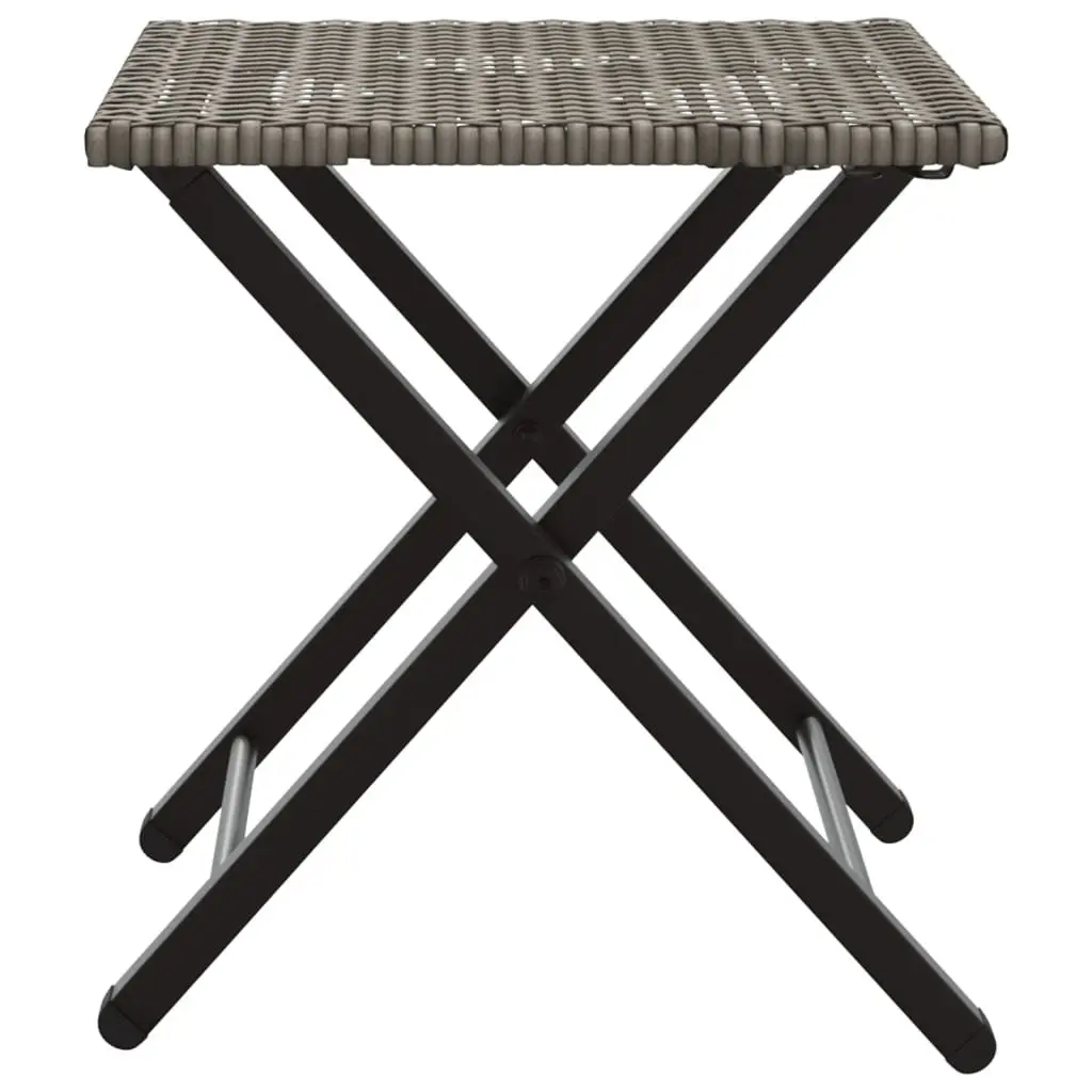 5 Piece Garden Dining Set Foldable Grey Outdoor Furniture